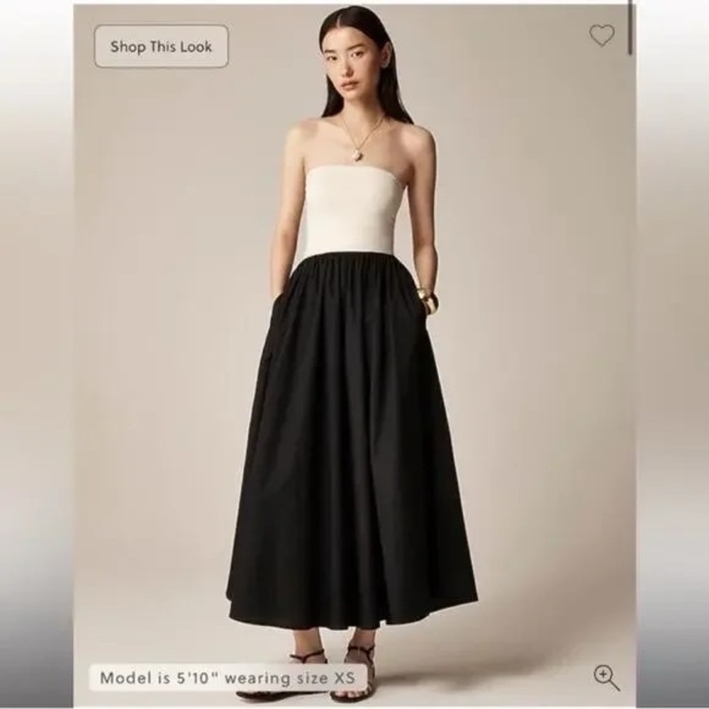 NWT J.Crew Strapless Colorblock Mixy Dress, Size L